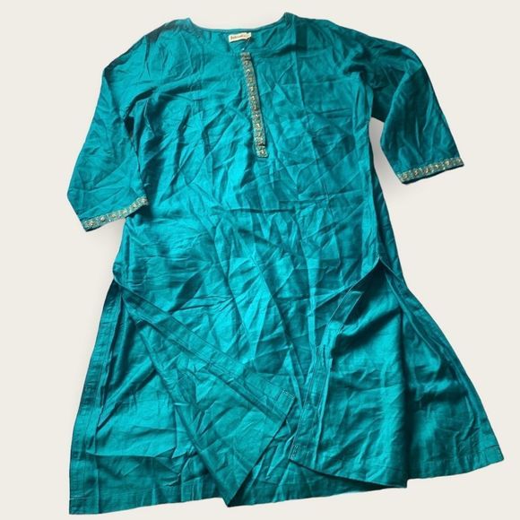Lux Silk Viscose Blend Long‎ Tunic Kurta NWOT XXL 🥰